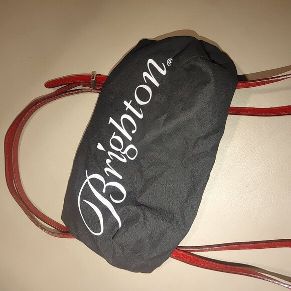 Brighton Retired Lipstick Red Leather Purse Crossbody Organizer Embellishment - Picture 2 of 16